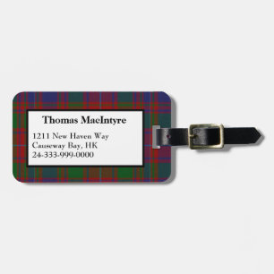 Étiquette À Bagage Étiquette de bagage de plaid de tartan de clan de
