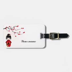 Étiquette À Bagage Étiquette de bagage de poupées de Kokeshi