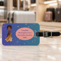 Étiquette de bagage de princesse africaine
