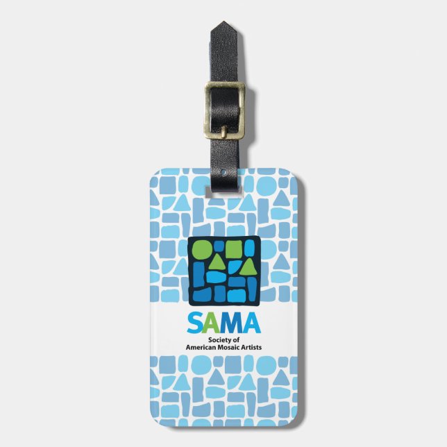 Étiquette À Bagage Étiquette de bagage de SAMA - arts de mosaïque (Devant Vertical)