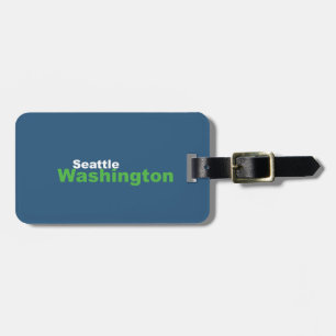 Étiquette À Bagage Étiquette de bagage de Seattle, Washington avec la