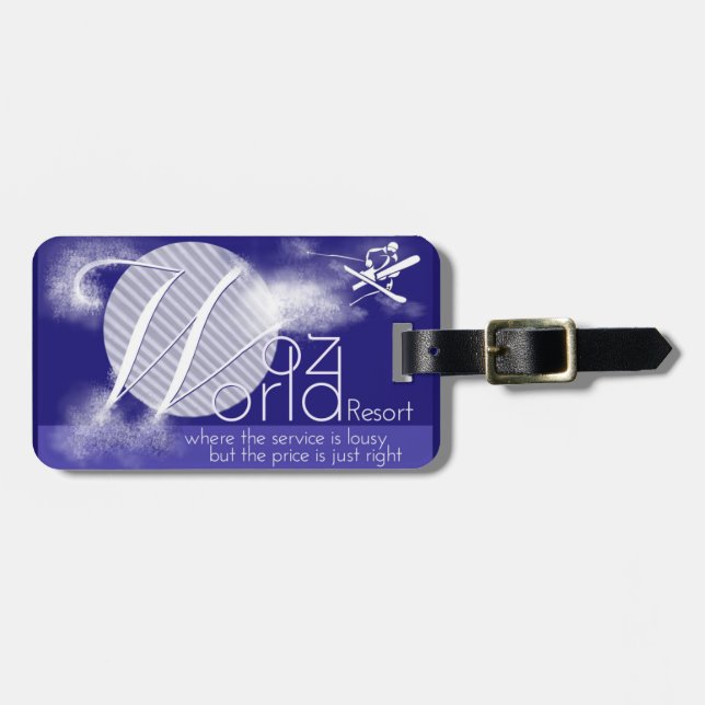 Étiquette À Bagage Étiquette de bagage de station de vacances du (Devant horizontal)