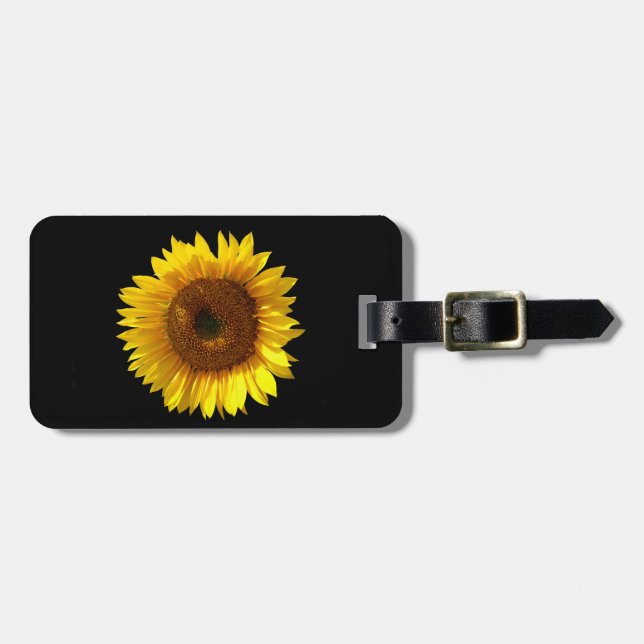 Étiquette À Bagage Étiquette de bagage de tournesol (Devant horizontal)