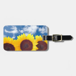 Étiquette À Bagage Étiquette de bagage de tournesols d'été