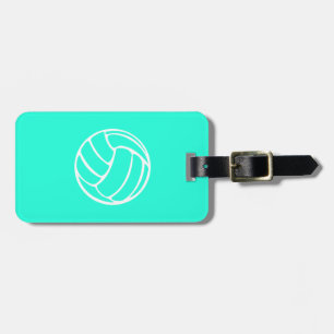 Étiquette À Bagage Étiquette de bagage de volleyball de turquoise