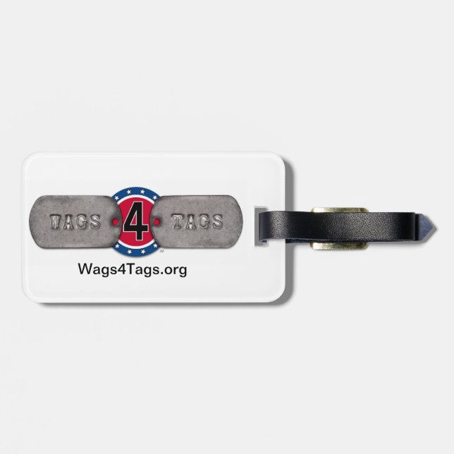 Étiquette À Bagage Étiquette de bagage de Wags4Tags (Dos horizontal)