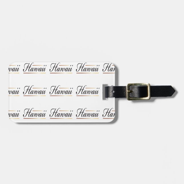 Étiquette À Bagage Étiquette de bagage d'Hawaï (Devant horizontal)