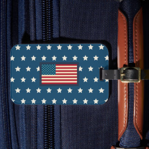 Étiquette À Bagage Étiquette de bagage drapeau américain patriotique
