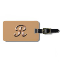 Étiquette de bagage du monogramme R