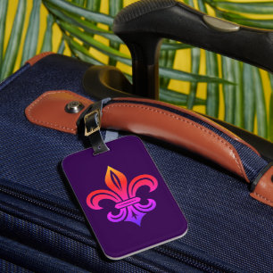Étiquette À Bagage Étiquette de bagage "Fleur-de-lis stylisée"