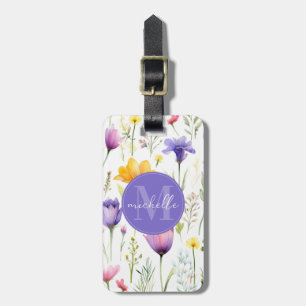 Étiquette À Bagage Étiquette de bagage Fleurs de printemps sauvages F