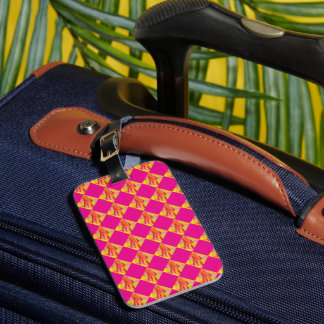Étiquette À Bagage Étiquette de bagage Fuchsia Diamond