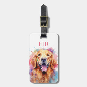 Étiquette À Bagage Étiquette de bagage Golden Retriever