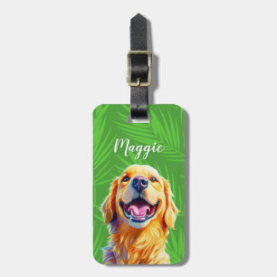 Étiquette À Bagage Étiquette de bagage Golden Retriever
