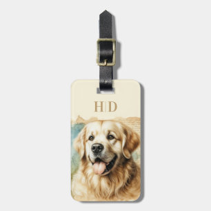 Étiquette À Bagage Étiquette de bagage Golden Retriever