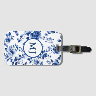 Étiquette À Bagage Étiquette de bagage initiale Toile bleue