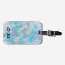 étiquette de bagage opale gemstone