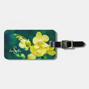 Étiquette À Bagage Étiquette de bagage Orchidée jaune