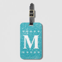Étiquette de bagage personnalisée avec monogramme