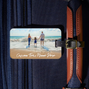 Étiquette À Bagage Étiquette de bagage personnalisée avec votre photo
