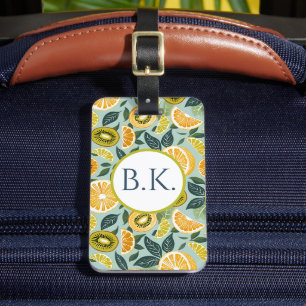 Étiquette À Bagage Étiquette de bagage personnalisée citron kiwi d'ét