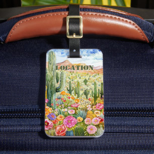 Étiquette À Bagage Étiquette de bagage personnalisée Fleurs du désert