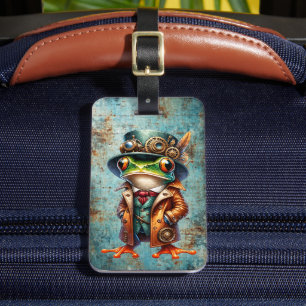 Étiquette À Bagage Étiquette de bagage personnalisée Grenouille Steam