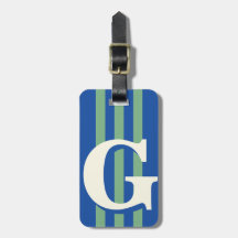 Étiquette de bagage personnalisée initiale gras, r