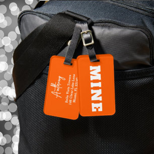 Étiquette À Bagage Étiquette de bagage personnalisée MINE amusante