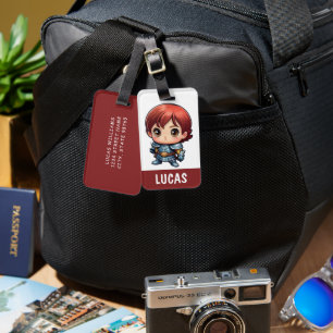 Étiquette À Bagage Étiquette de bagage personnalisée pour enfants Che
