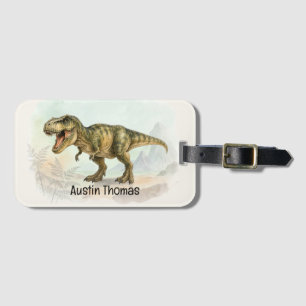 Étiquette À Bagage Étiquette de bagage personnalisée T-Rex mignonne a