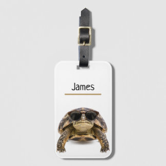 Étiquette À Bagage Étiquette de bagage personnalisée tortue cool