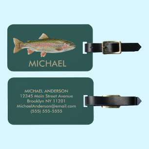 Étiquette À Bagage Étiquette de bagage pour amateur de pêche – Concep