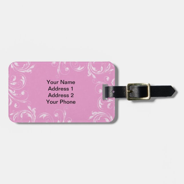 Étiquette À Bagage Étiquette de bagage pour des filles (Devant horizontal)