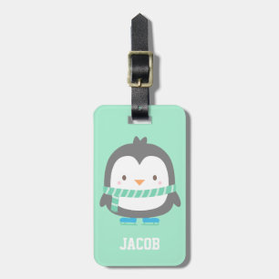 Étiquette À Bagage Étiquette de bagage pour enfants Cute Little Pengu