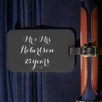 Étiquette de bagage pour les 25 ans de mariage de 