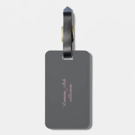 Étiquette À Bagage Étiquette de bagage Rose Blush — Collection Lumina