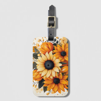 Étiquette À Bagage Étiquette de bagage Tournesol
