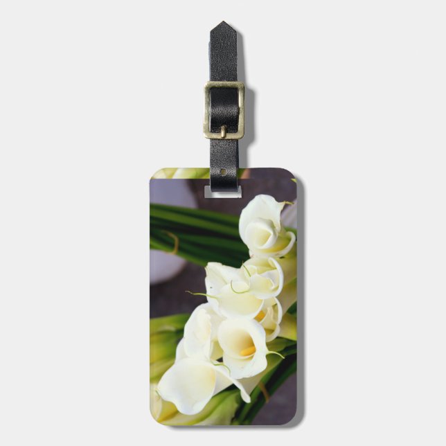 Étiquette À Bagage étiquette de bagages calla lily (Devant Vertical)