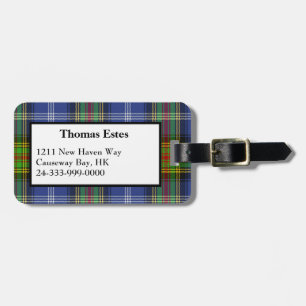 Étiquette À Bagage Étiquette de bagages estes Tartan