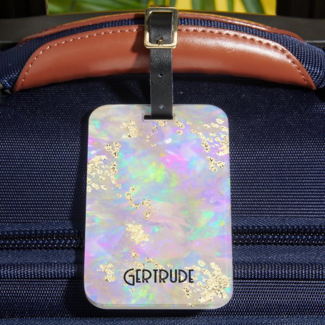 Étiquette À Bagage étiquette de bagages photo minéral opal (Insitu Rectoal 2)
