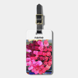 Étiquette À Bagage étiquette de bouquet de rose personnalisée
