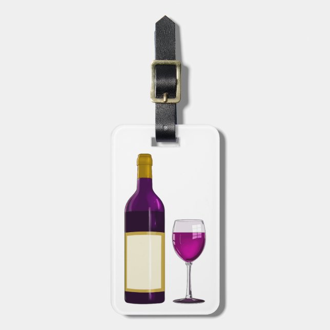 ÉTIQUETTE À BAGAGE ÉTIQUETTE DE NOM DE FROMAGE EN VERRE DE VIN (Devant Vertical)