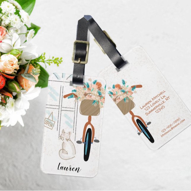 Étiquette À Bagage Étiquette de transport de bagages pour chats migno (Créateur téléchargé)