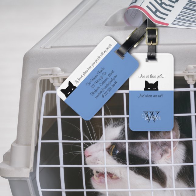 Étiquette À Bagage Étiquette de Transport pour Chat Sournois Où Somme (Créateur téléchargé)