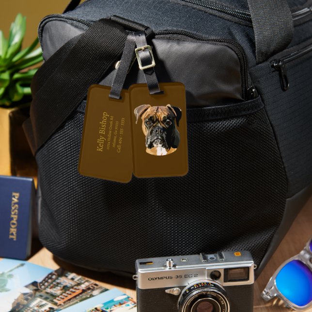 Étiquette À Bagage Étiquette des bagages accessoires de voyage (Recto & Verso)
