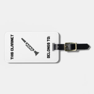 Étiquette À Bagage Étiquette d'identification de clarinette