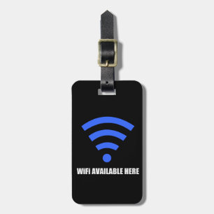 Étiquette À Bagage Étiquette disponible de bagage de Wifi ici