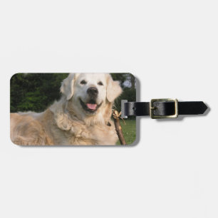 Étiquette À Bagage Étiquette douce de bagage de golden retriever