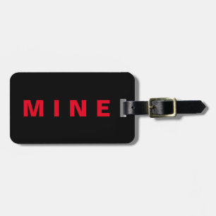 Étiquette À Bagage Étiquette drôle de bagage avec la "mine" écrite